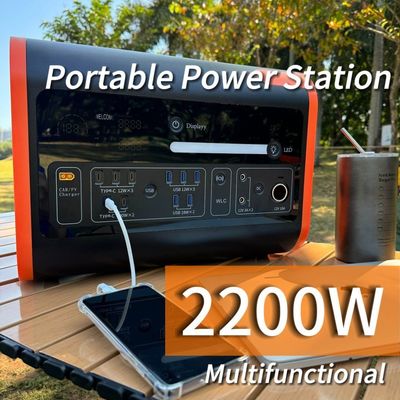 AC Pure Sine Wave Output 2200W/2048wh/40ah Gerador Solar Estação de Energia Portátil de Acampamento