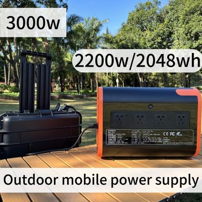 Sistema de energia de bateria LiFePO4 recarregável de 2200W personalizável para acampamento ao ar livre