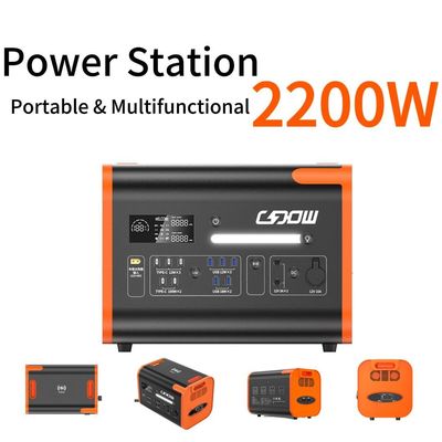 Tempo de carregamento de 90 minutos Gerador solar de alta potência de 2200W para estação de energia móvel