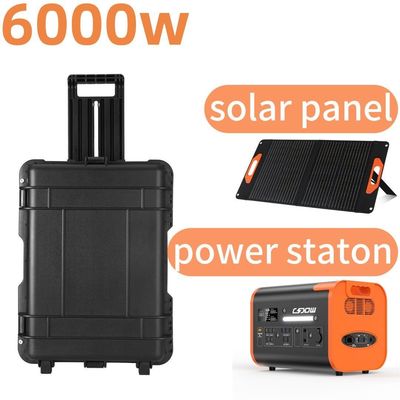 110V 220V Armazenamento de alta potência 6000W Estação de energia móvel ao ar livre para emergências