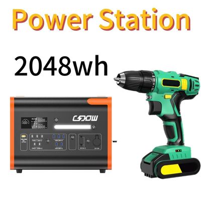 Gerador solar de acampamento de 2200W com função de proteção contra sobrecarga e bateria LiFePO4