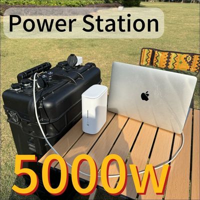 Estação de energia móvel de onda senoidal pura de grande capacidade 5000W/7000W para aventuras ao ar livre