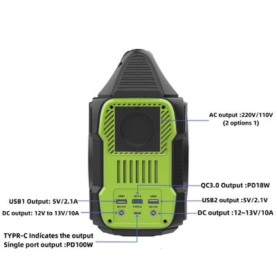 300W 288wh 20Ah Bateria de lítio de reserva Estação de energia solar Tempo de carregamento 5-7hours S
