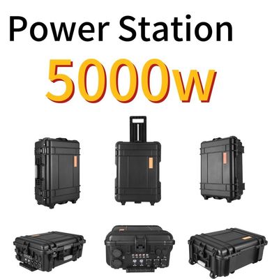 Tipo de inversor de ondas senoideas puro Outdoor 5000W Central de energia solar de lítio de grande capacidade