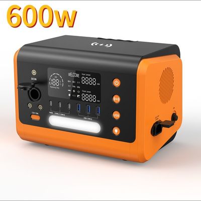 Armazenamento de emergência em estado de espera Estação de energia externa portátil de 600W com carga rápida 1 hora