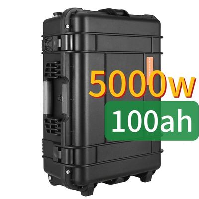 Material de concha de liga ABS 5000W100ah Bateria de lítio de grande capacidade Estação de energia solar