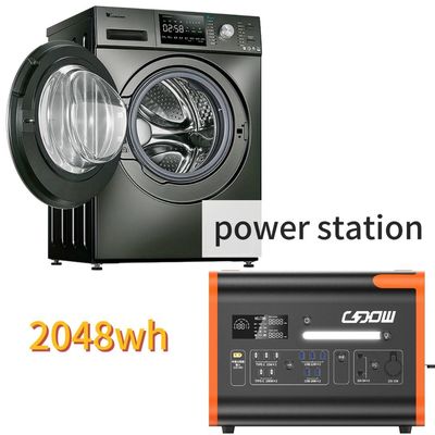 2000W/2200W/2048wh Estação de energia portátil de armazenamento de energia para acampamento com inverter de onda sinusoidal puro