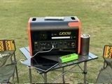 800W Carregamento Solar Preto e Laranja Acampamento ao ar livre Hub de Energia Portátil 2kw Central Elétrica
