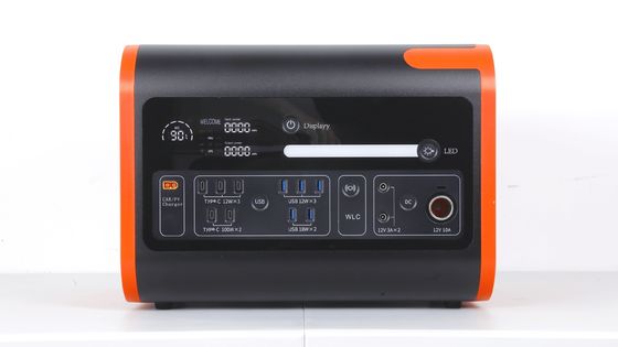 2200W40ah Carregamento sem fio Estação de energia solar em laranja quente com preto