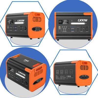 Estação de energia de emergência portátil de carregamento rápido de 1500W com projeto de proteção de segurança múltipla