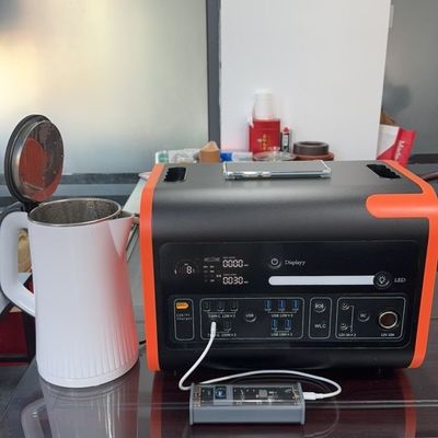 2200W/2048wh Estação de energia portátil com caixa à prova de fogo e inversor de onda senoidal puro