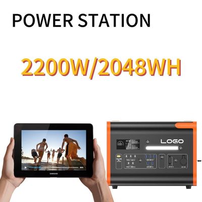 Estação de energia solar de carga solar de grande capacidade de 2400 W para todos os dispositivos compatíveis