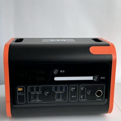 Estação de energia móvel de carregamento rápido de 1500W para armazenamento de energia solar e carregamento sem fio