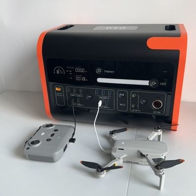Estação de energia portátil de onda senoidal pura 2200W/2048wh para emergência ao ar livre laranja quente