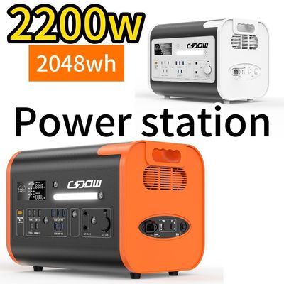 2200W/40ah 2024 Energia Estação de Energia Portátil Preto Cor laranja para viagens ao ar livre