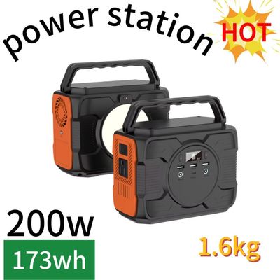 Estação eléctrica portátil de energia móvel ao ar livre com capacidade de 200W/173wh e potência de saída AC