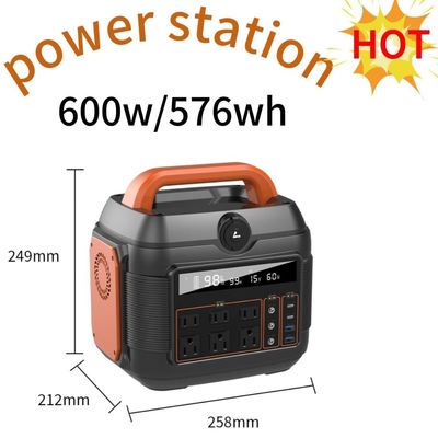 Estação de energia solar de 600W com bateria e carregamento de painéis solares