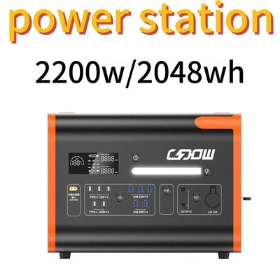 AT22 220V/110V/2200W/2048wh Bateria de fosfato de ferro e lítio para uso externo e doméstico