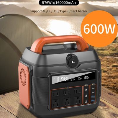 Estação de energia de gerador solar de emergência portátil de 600 W para soluções de carregamento móvel