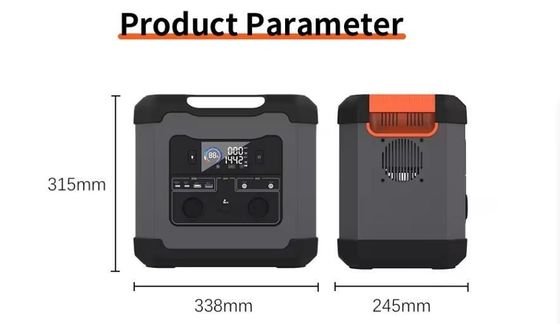 Gerador solar portátil de 1500W/1344wh Estação de energia portátil para preparação para desastres