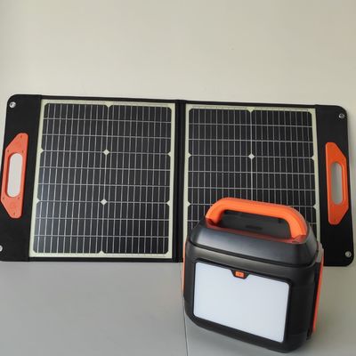 600W Fornecimento de energia de armazenamento de energia de lítio portátil de viagem com painel solar de carregamento 60W