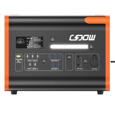 220V/40ah/2200W Energia solar Estação de energia de armazenamento de energia ao ar livre portátil com carga rápida Bateria de lítio de 1500W