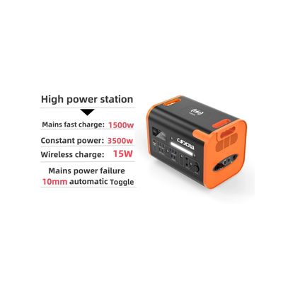3500W Saída de energia constante Saída AC/DC UPS portátil para estação de armazenamento de energia doméstica