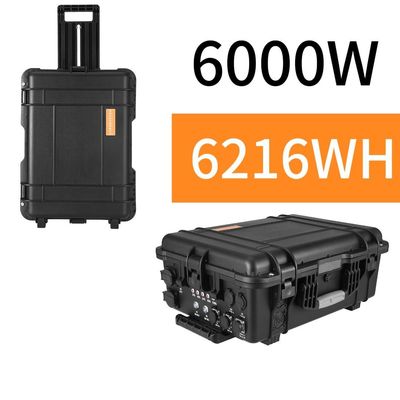 ODM/OEM ABS Alumínio Shell Material 6000W/6216wh LiFePO4 gerador solar para casa ao ar livre