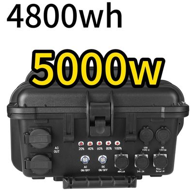 Comunicação personalizável 5000W 4800WH bancos de energia portáteis para casa e acampamento