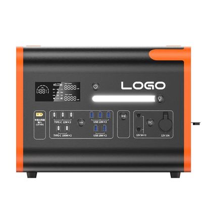 Estação de energia solar de 2200W com armazenamento seguro e durável de baterias de lítio ferro fosfato