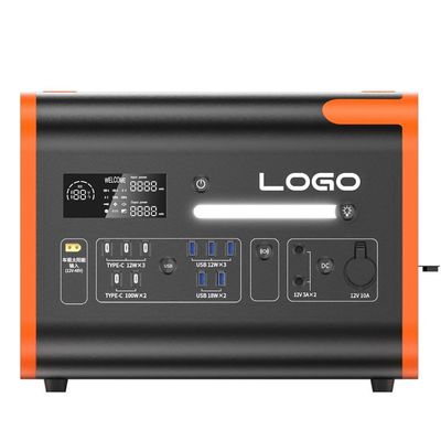 40ah Laranja OEM ODM 2200W Gerador solar para casa para acampamento ao ar livre Estação de energia portátil