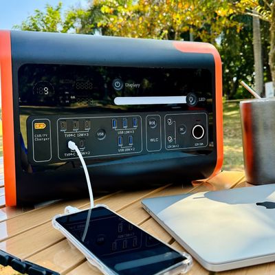 Orange 300W Gerador Solar Portátil para Acampamento 40ah/2048wh Estação de Energia de Laptop Móvel