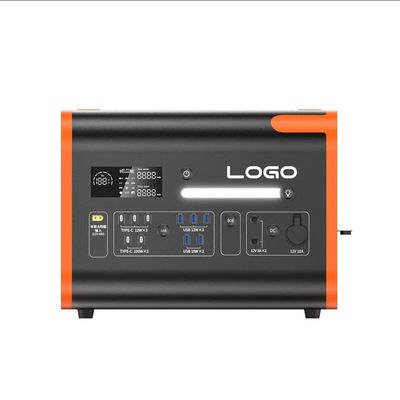 2400W Carregamento Solar Portátil Armazenamento de Energia Solar Bateria Central Elétrica Laranja Preto