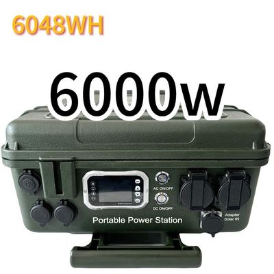 Estação de energia de alta capacidade de carregamento solar de RV 6000W/6048wh com estrutura média ABS