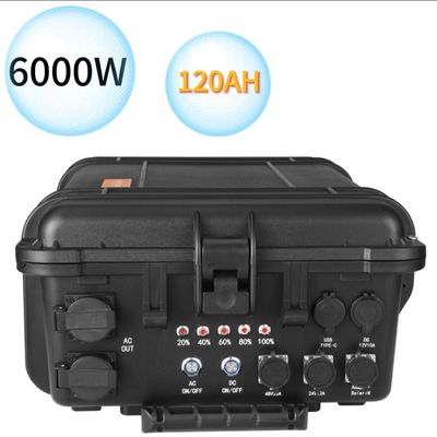 Estação de emergência de energia portátil 6000W/6216wh Bateria ternar de lítio
