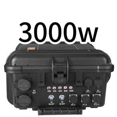 Estação de energia de emergência de apoio multifuncional portátil com poleia 3000W