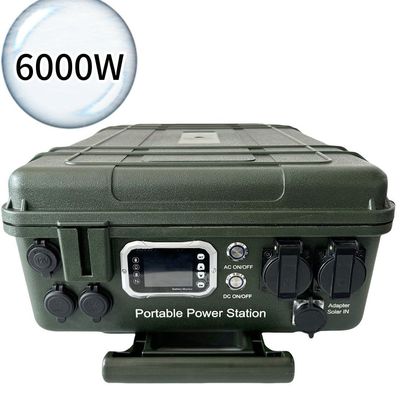 Multifuncional 6000W Pico 3000W Potência Total de Saída Estação de Energia Portátil com Display