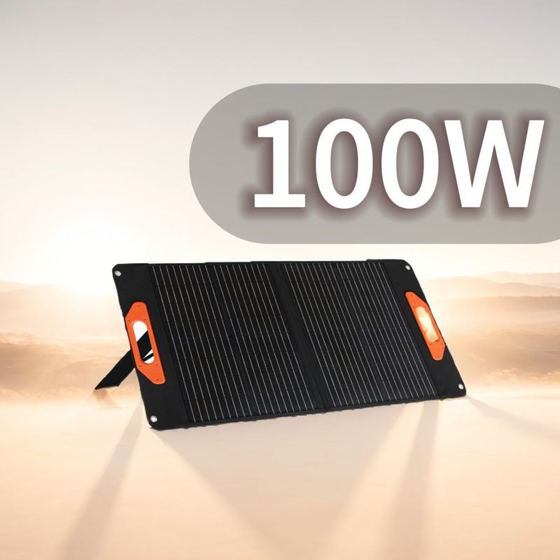 Saída de corrente contínua 19V/5.3A Painel solar dobrável de 100W para atividades ao ar livre
