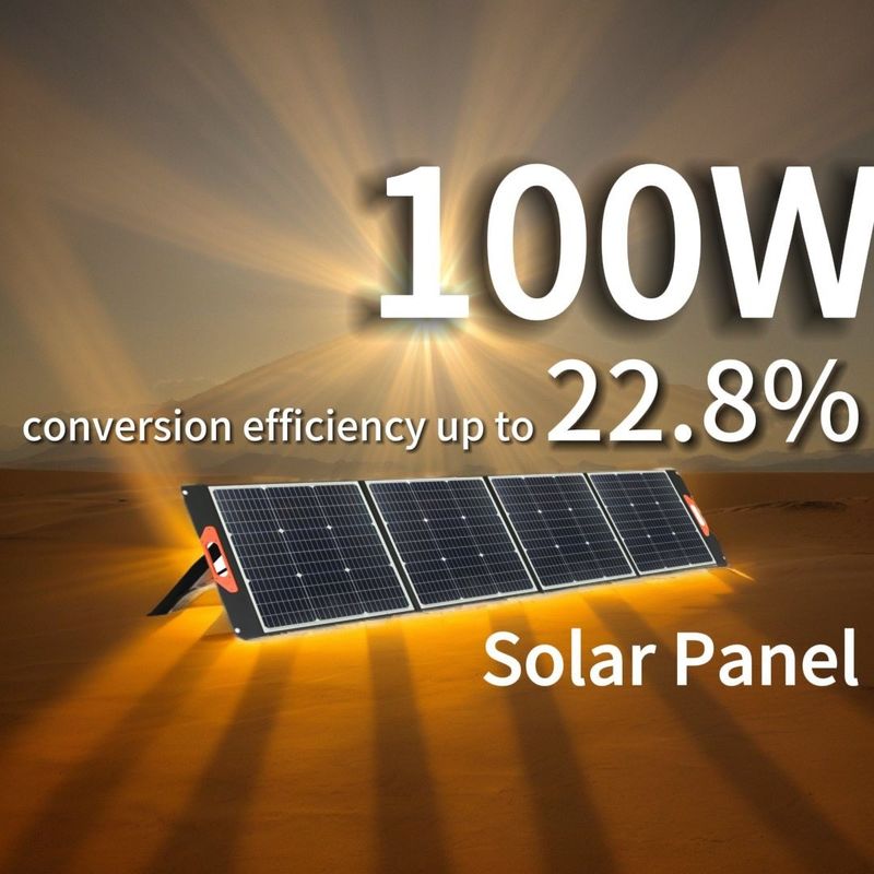 Painel solar de silício monocristalino 100W 200W Células fotovoltaicas Módulo Painel solar dobrável portátil