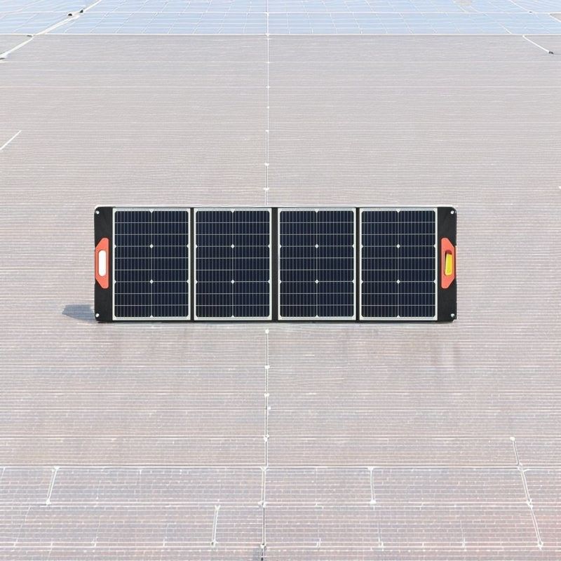Kit fotovoltaico solar dobrável para estações de energia e viagens de acampamento