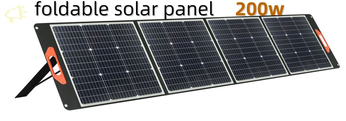 Painéis solares portáteis dobráveis de silício monocristalino de 200 W para alimentação exterior