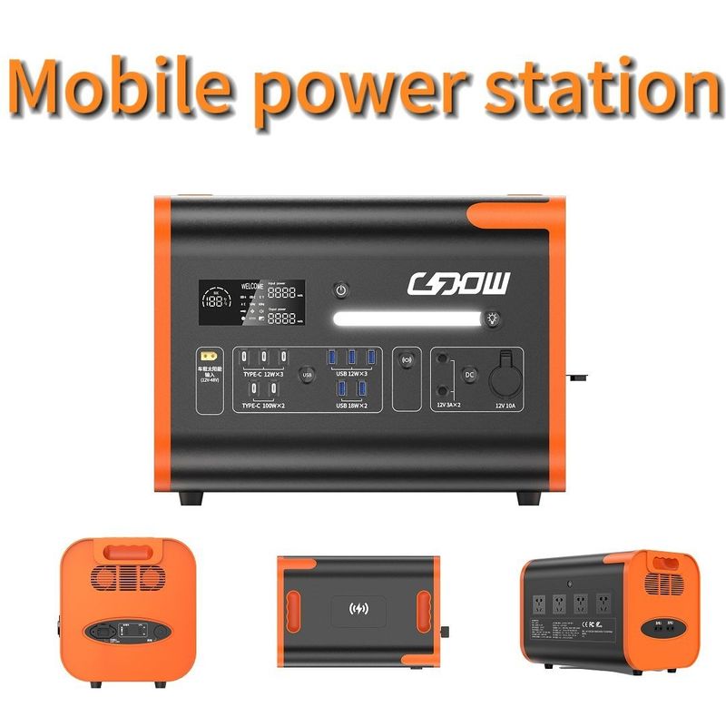 405*275*303 mm Instalação de energia solar portátil de entrada solar preta com onda senoide pura