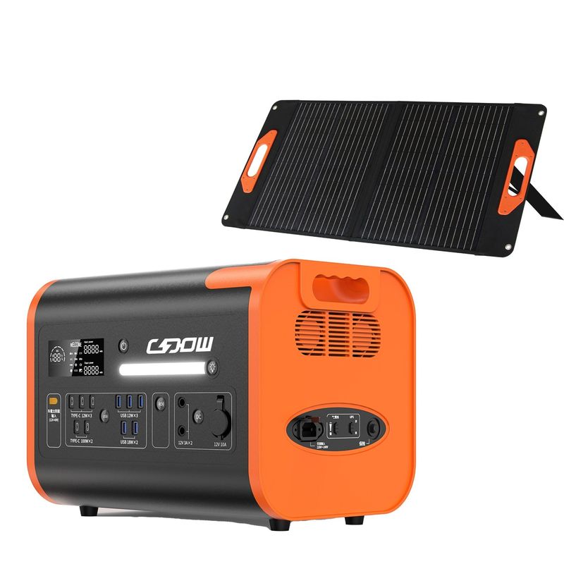 Gerador Solar 2200W Fornecedor de Energia Estação de Energia Portátil com Inversor de Ondas Sinusoides Puro