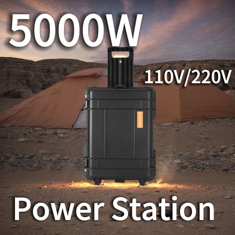 48kg Fornecimento de energia solar Estação de energia portátil de 5000W para personalização de acampamento ao ar livre