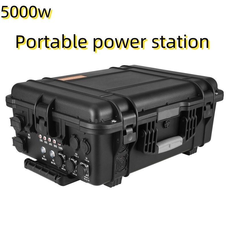 4800wh USB/tipo-C Max5000W Fornecedor de energia empilhável para pesca, auto-condução e ao ar livre