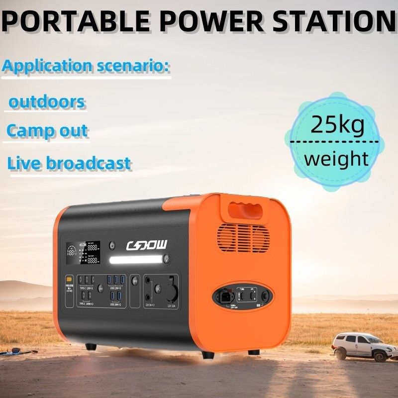 600W 1800W 2000W Bateria portátil de lítio ferro fosfato para estação de energia eólica solar