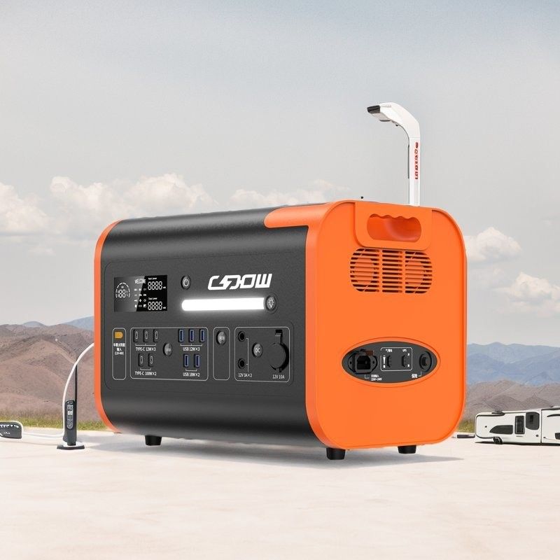 Estação de energia solar portátil 2000W 2200W Grande capacidade para carregamento de viagens ao ar livre