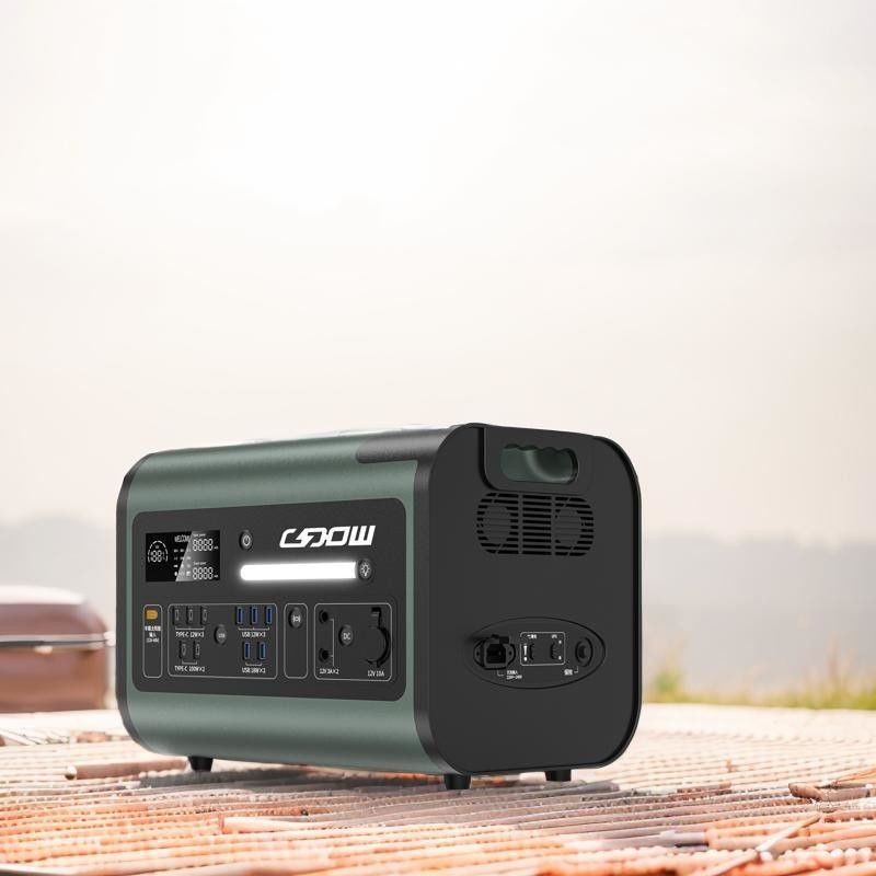 Carregamento sem fio 15W 1000W 2200W Estação de energia portátil para acampamento de emergência ao ar livre