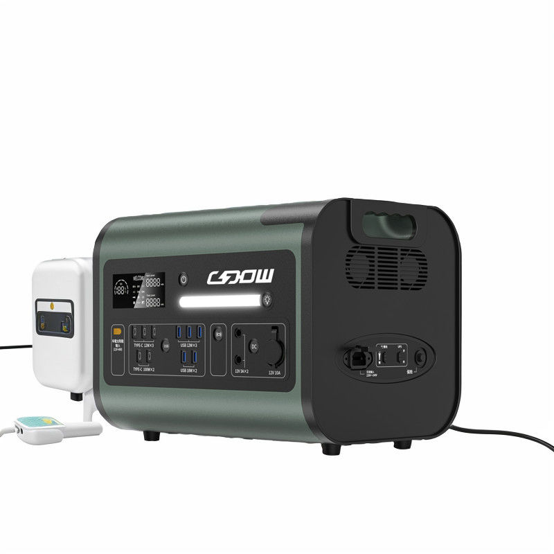 2048wh LiFePO4 armazenamento de bateria segura carregador solar gerador de energia energia móvel 1500W Mains