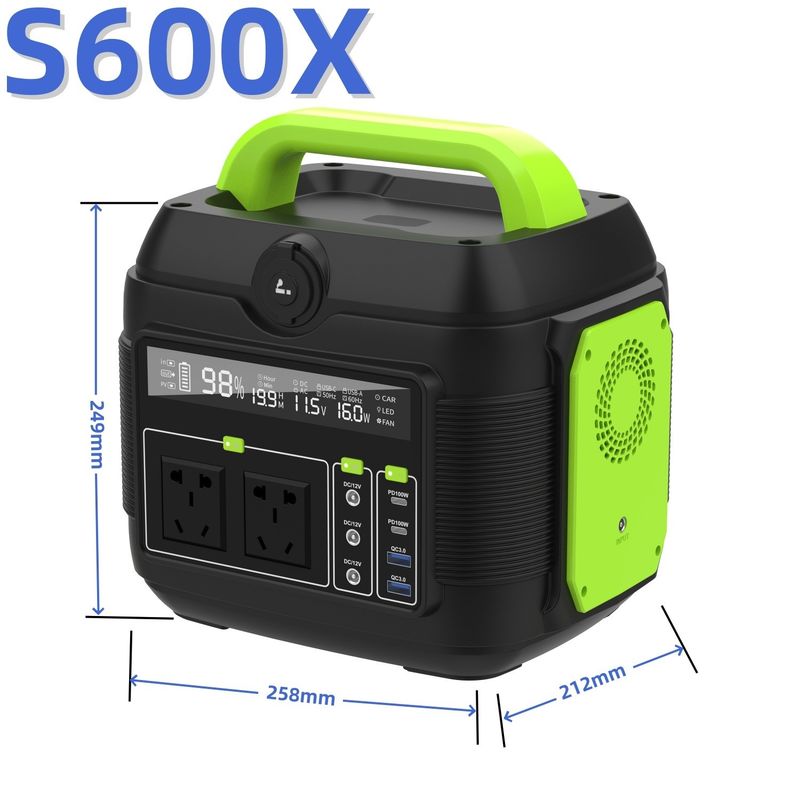 Banco de energia portátil Direct Camping Carregador solar Estação de energia de lítio USB DC AC Saída 110V 220V 600W